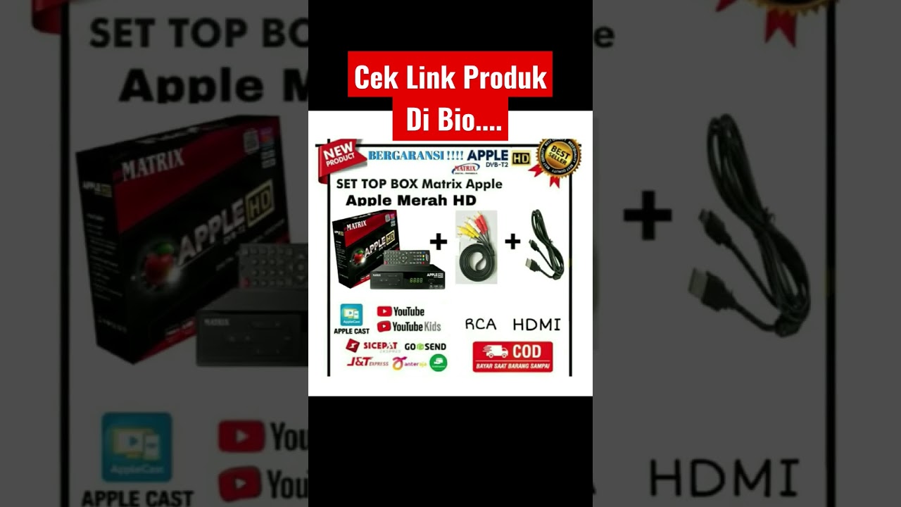 Jual Set Top Box TV Digital DVB T2 Matrix Apple HD - STB Generasi Terbaru