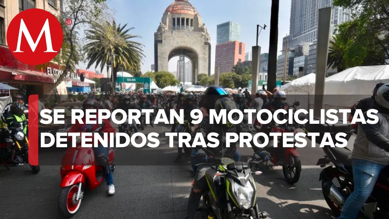 En CdMx, motociclistas protestan contra cambios al reglamento de tr&aacute;nsito