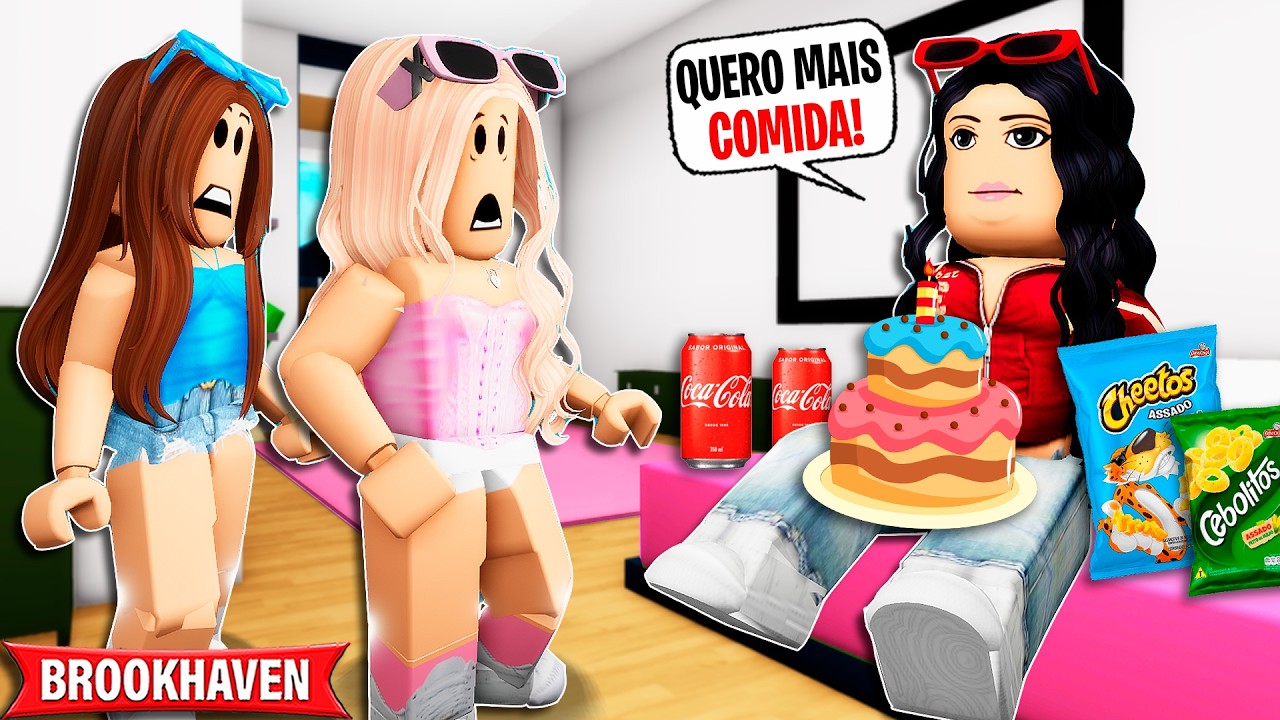 A MINHA PRIMA &Eacute; UMA COMILONA em BROOKHAVEN | Historinhas brookhaven 🏡rp