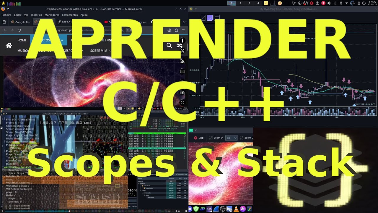 Curso Aprender C/C++ do Zero - Escopos, Memória Stack e Stack Overflows