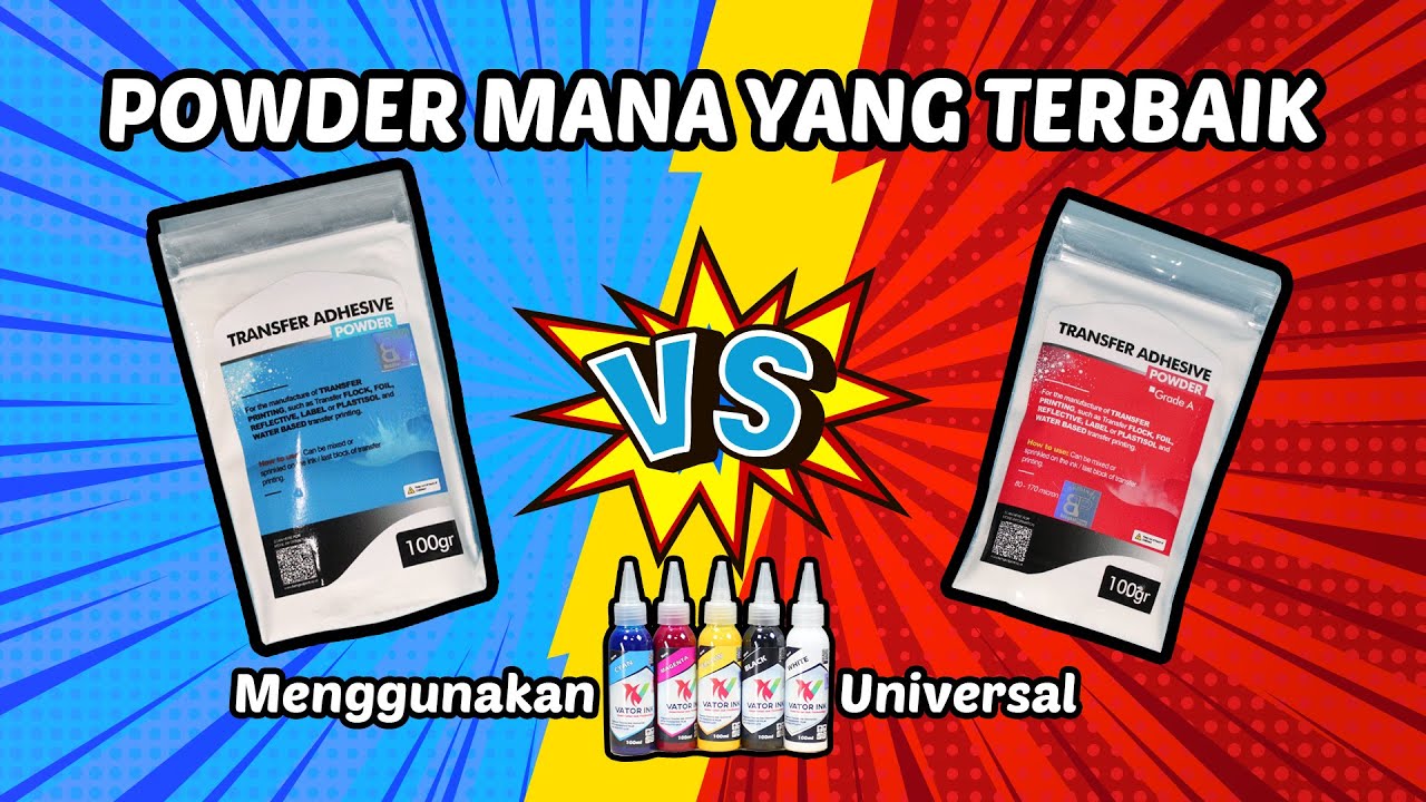 Printer DTF Dengan Tinta Vator Universal | Compare Powder Adhesive Grade A dan Grade B