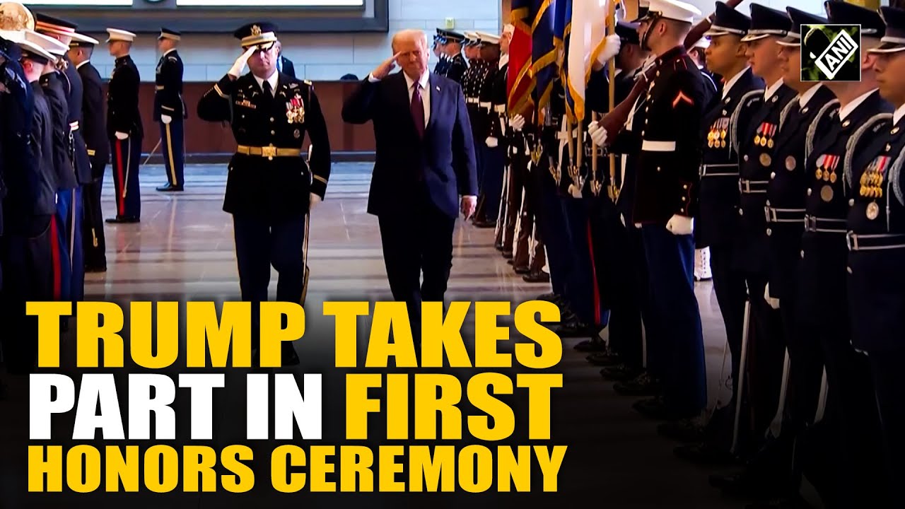 United States President Donald Trump attends presidential parade in Washington DC