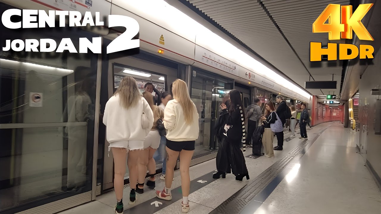 📍Hong Kong Mid night Travel | MTR ride From Central to Jordan Kowloon District #hongkong #trending