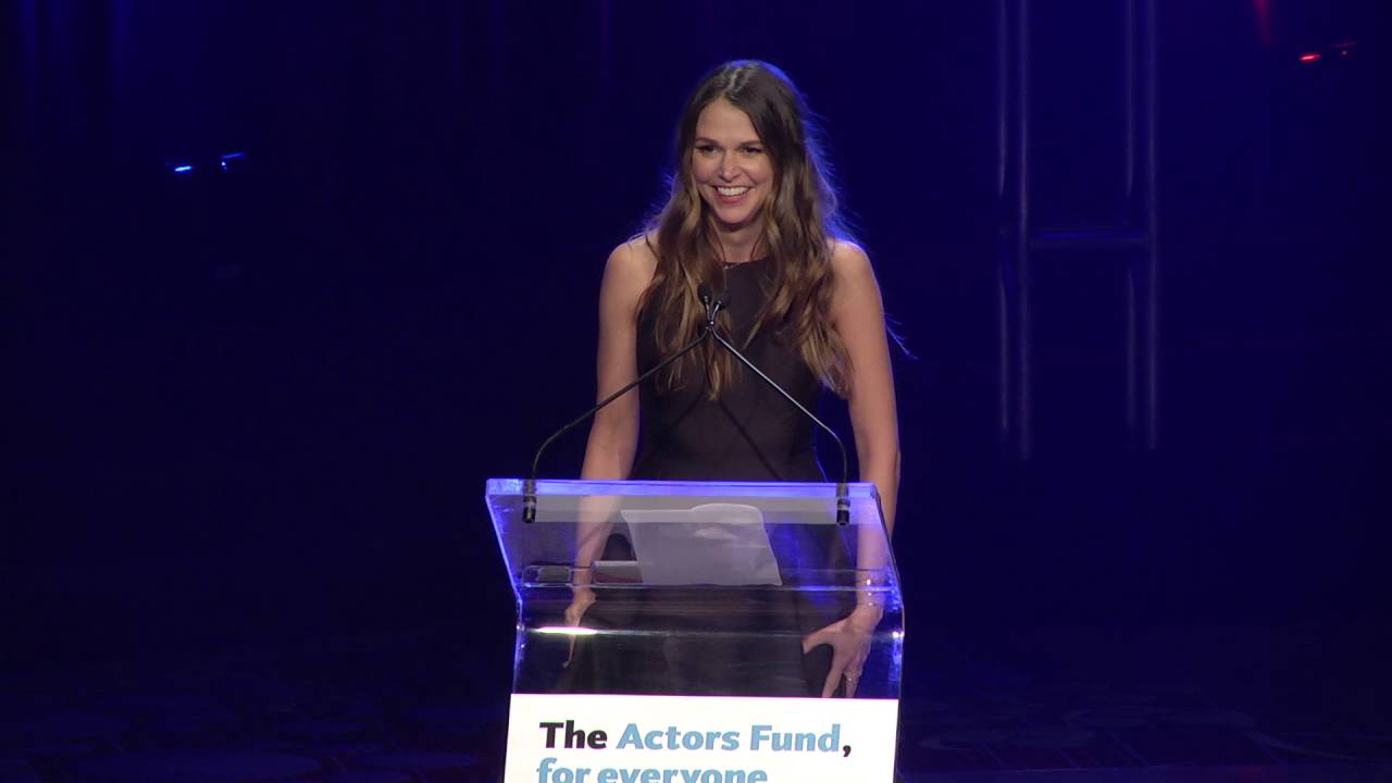 Sutton Foster presents Casey Nicholaw with The Actors Fund Medal of Honor