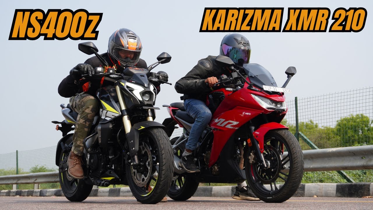NS400z vs Karizma XMR 210 Drag Race