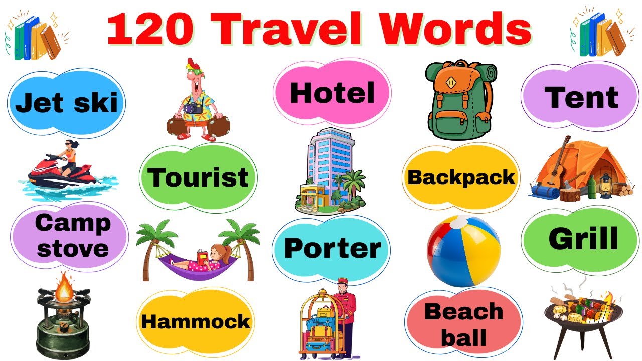 120 Must-Know Travel, Beach & Camping Words in English | Learn English for Beginners