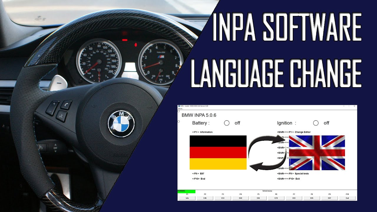 INPA Language Change for BMW Coding Programming Diagnostics