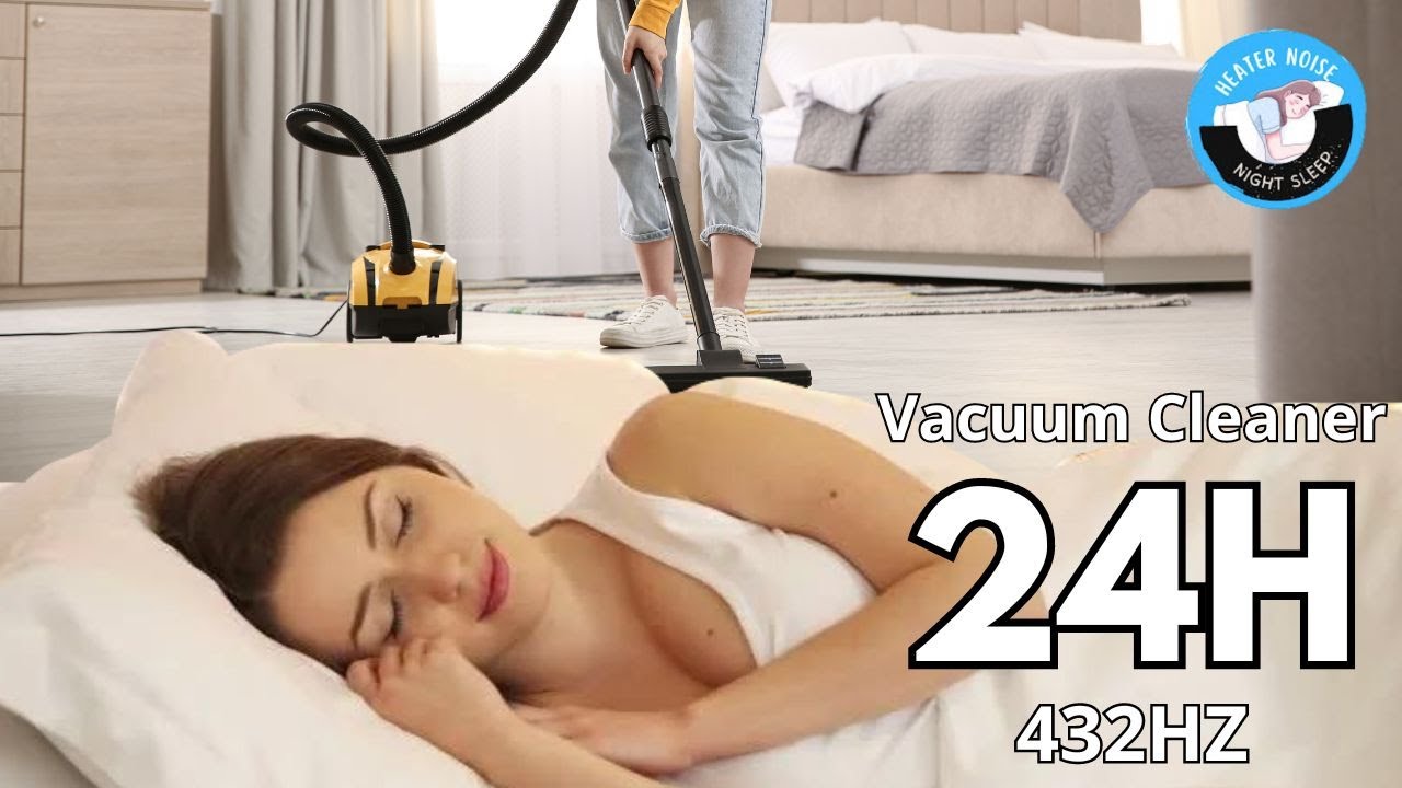 Vacuum Cleaner Sound And Heater Noise to Sleep Better - Black Screen Reduce Anxiety, 432hz