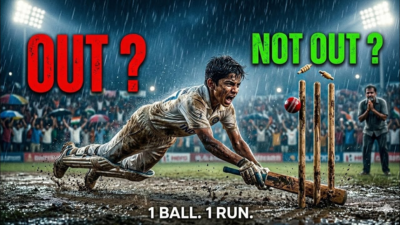 1 Ball 1 Run 😱 | OUT या NOT OUT? | गरीब लड़के की प्रेरणादायक क्रिकेट कहानी