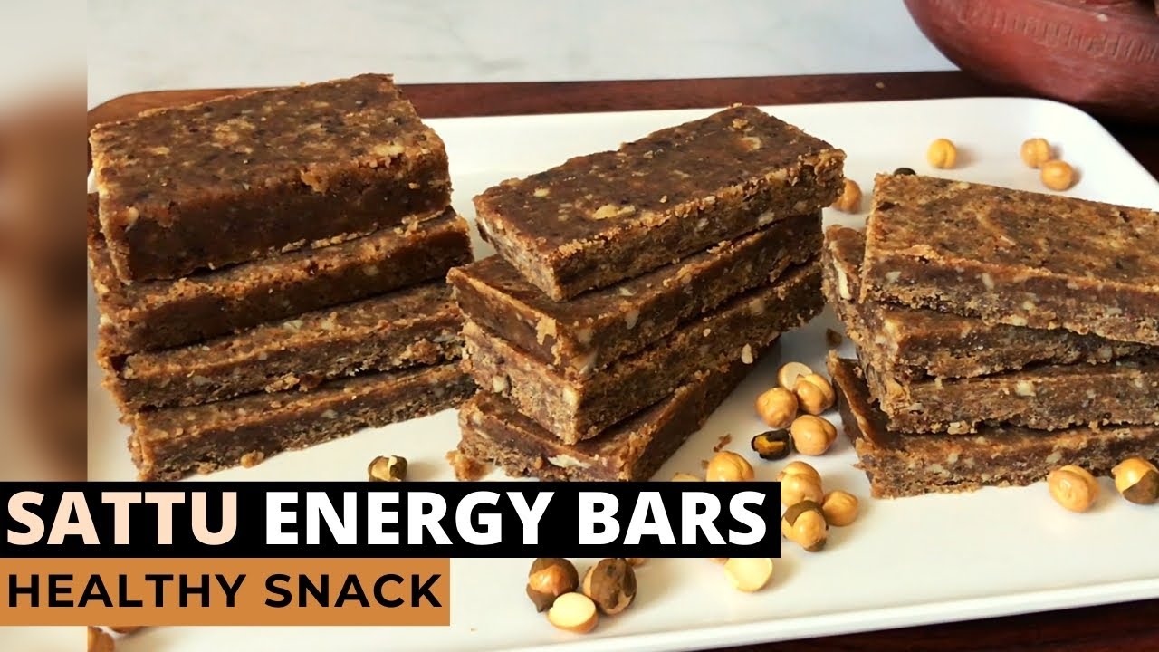 Sattu Energy Bars Recipe | How to Make Quick Healthy High Protein Roasted Chana / सत्तू Bites Snack