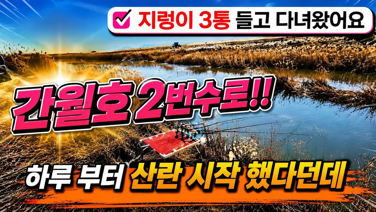 간월호 지금 부터 산란 시작 햇다는..소문 듣고 출동!! 너무 빠른가??🤣🤣 지렁이 3통들고 달려갔는데...#민물낚시 #붕어낚시 #간월호 #천수만#산란철붕어 #여자낚시 #여조사
