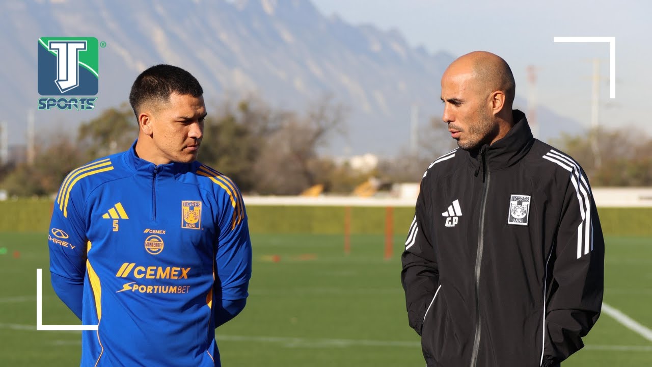 Guido Pizarro observa el entrenamiento de los Tigres previo al duelo ante Santos Laguna