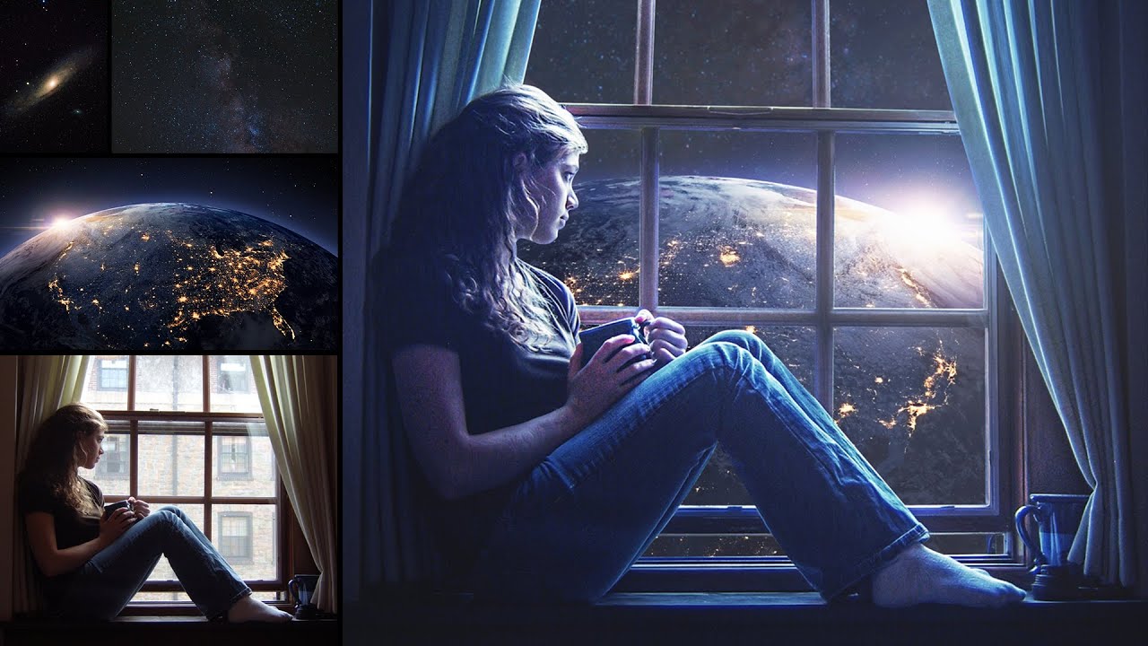 Looking To The Earth Photo Manipulation Photoshop Tutorial