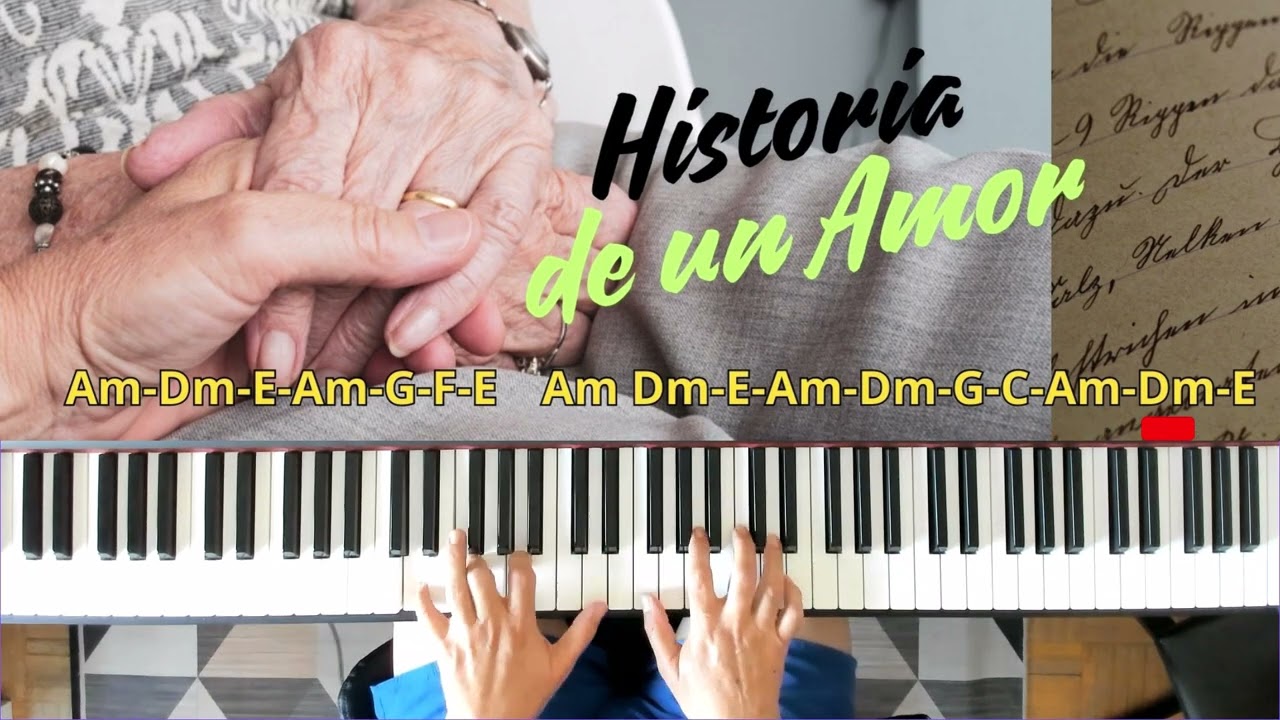 Historia de un Amor. Acordes en Piano