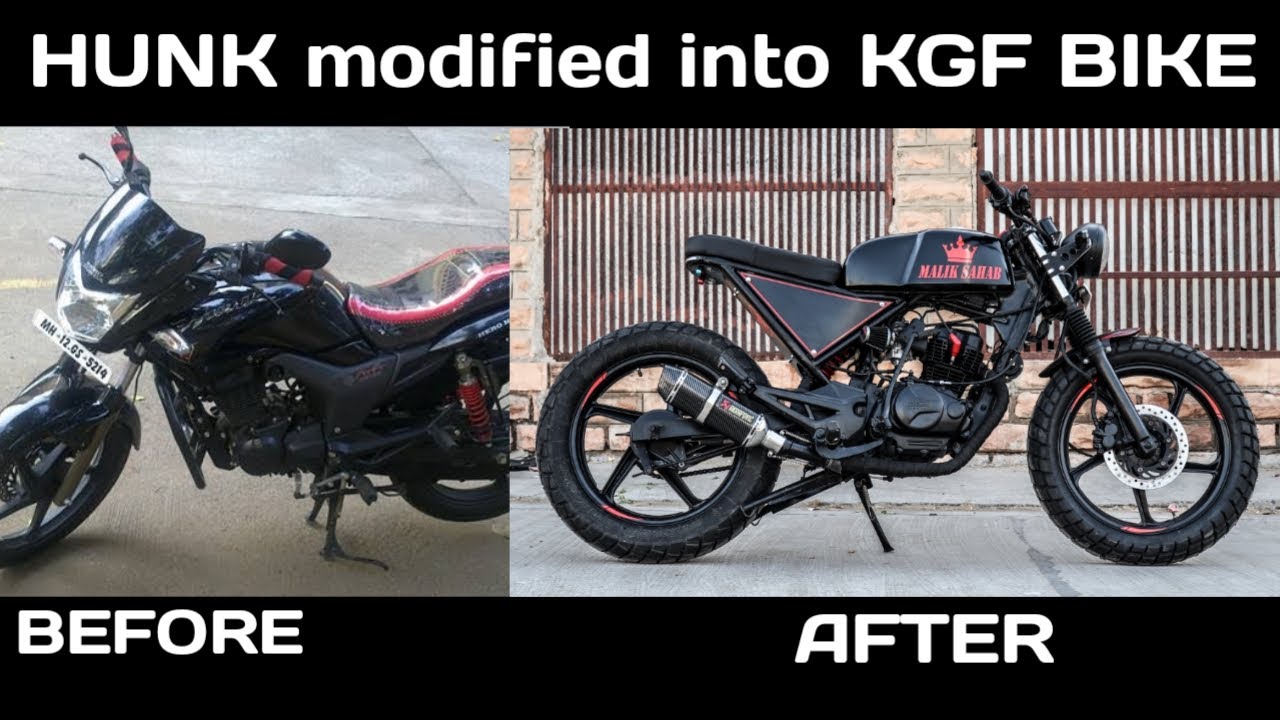 HERO HONDA HUNK modified into KGF BIKE | ROCKY BIKE KGF | HUNK MODIFIED