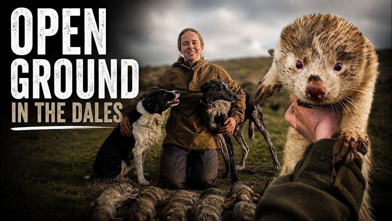 Open Ground In The Dales - Lurcher & Collie Ferreting Together