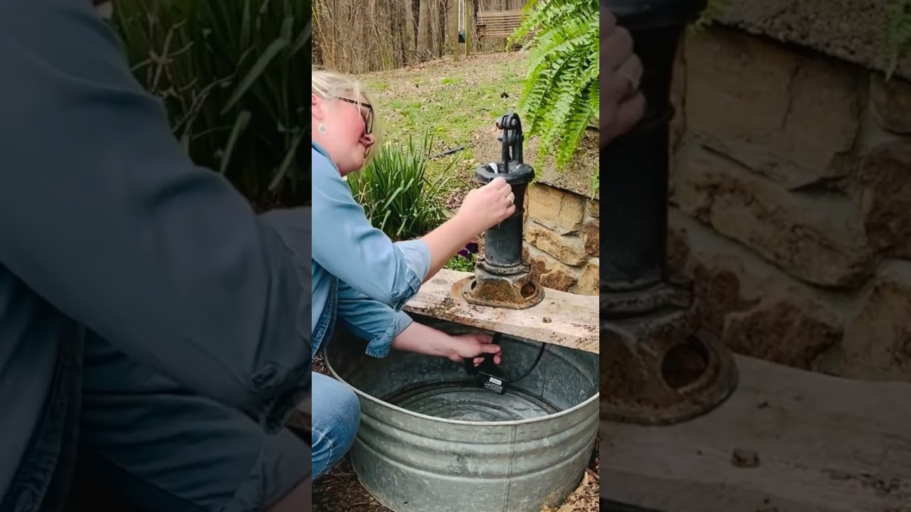 How to build a vintage water pump fountain