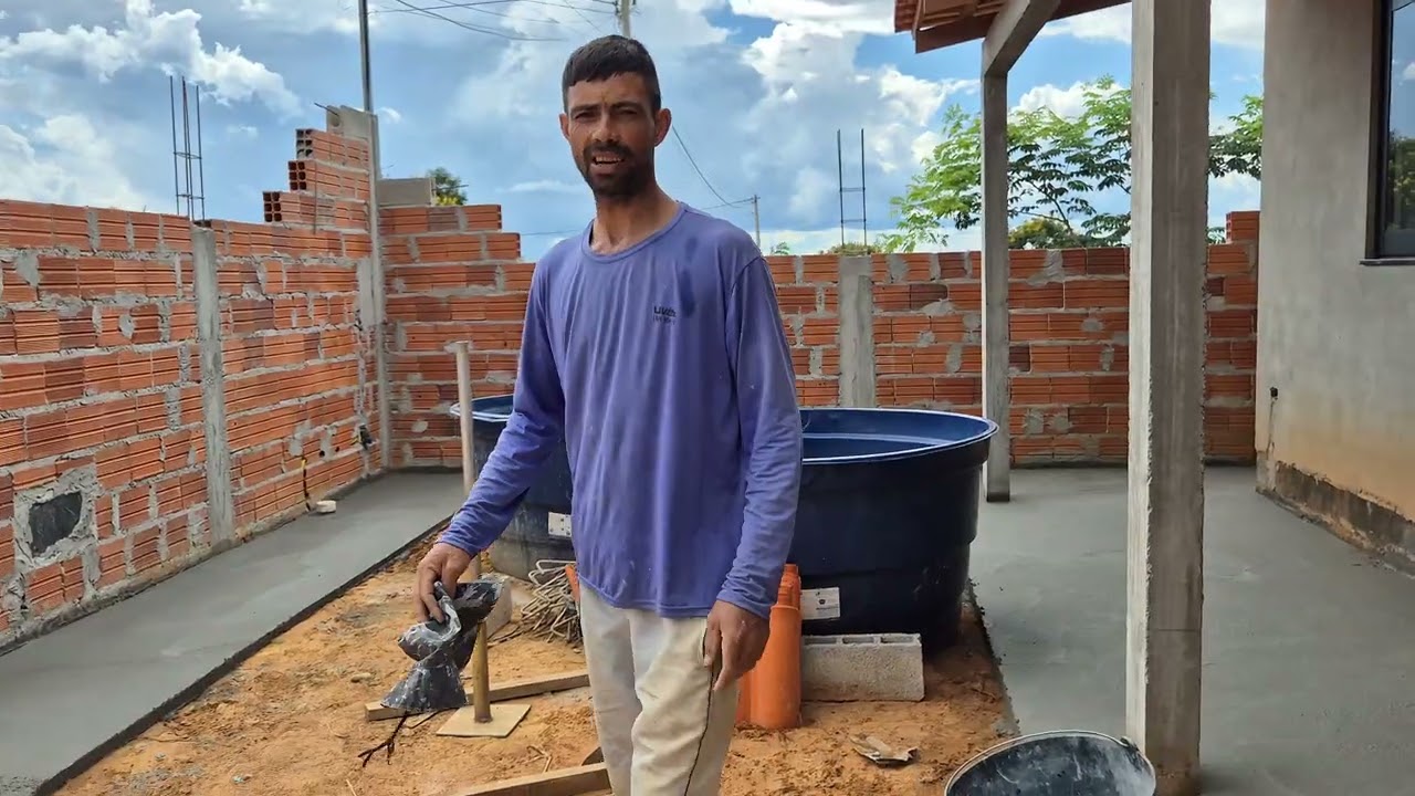CONCRETO DO QUINTAL CASA EM L PARTE 1