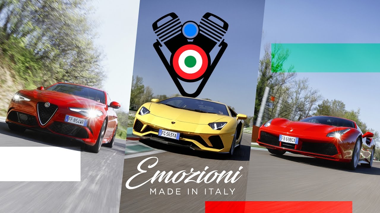 Alfa Giulia, Ferrari 488, Lamborghini Aventador | 2.000 CV nella Terra dei Motori