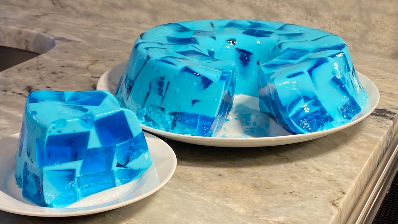 Gelatina 2 Ingredientes Cremosa de Arándanos Azules 🫐 1 cuarto de litro de Crema y queda deliciosa