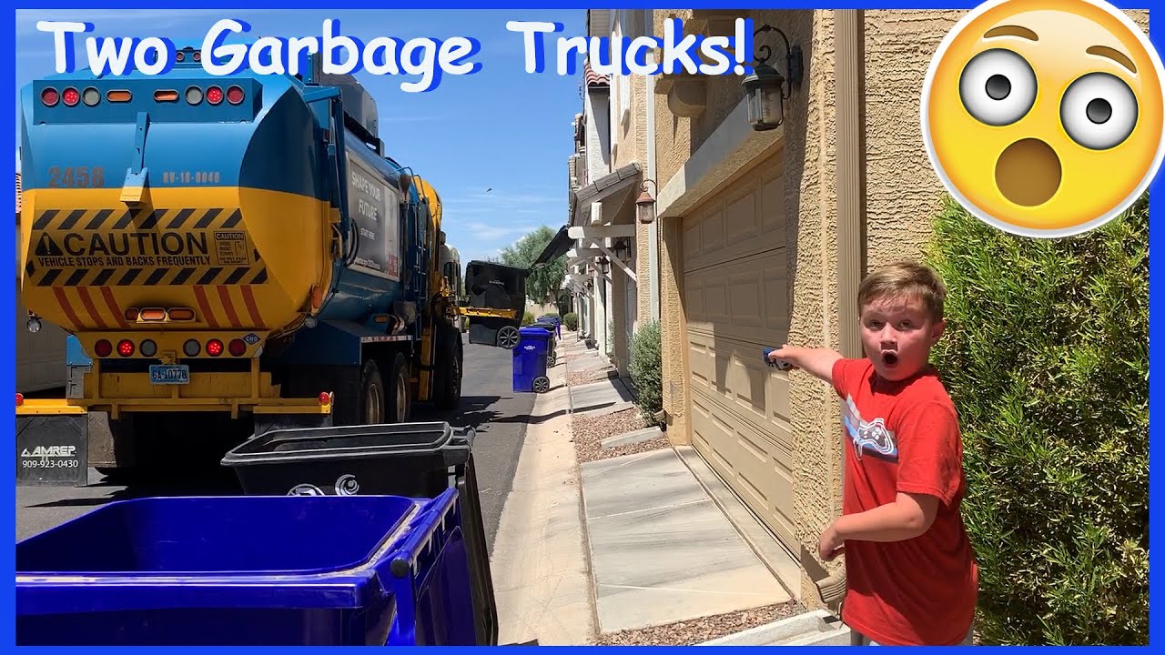 Two Garbage Trucks Meet Up!