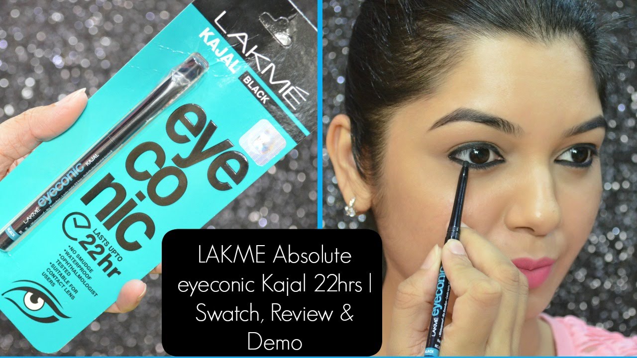 LAKME eyeconic Kajal 22 hrs | Swatch, Review & Demo