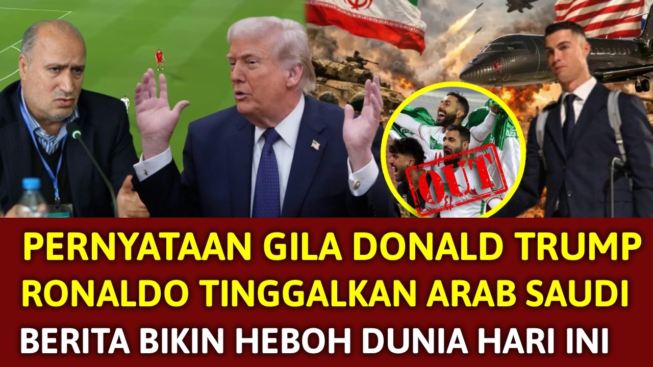 🔴 JELAS SANGAT LICIK !! PERNYATAAN SONGONG & BERANI DONALD TRUMP ~ RONALDO KABUR DARI SERANGAN IRAN