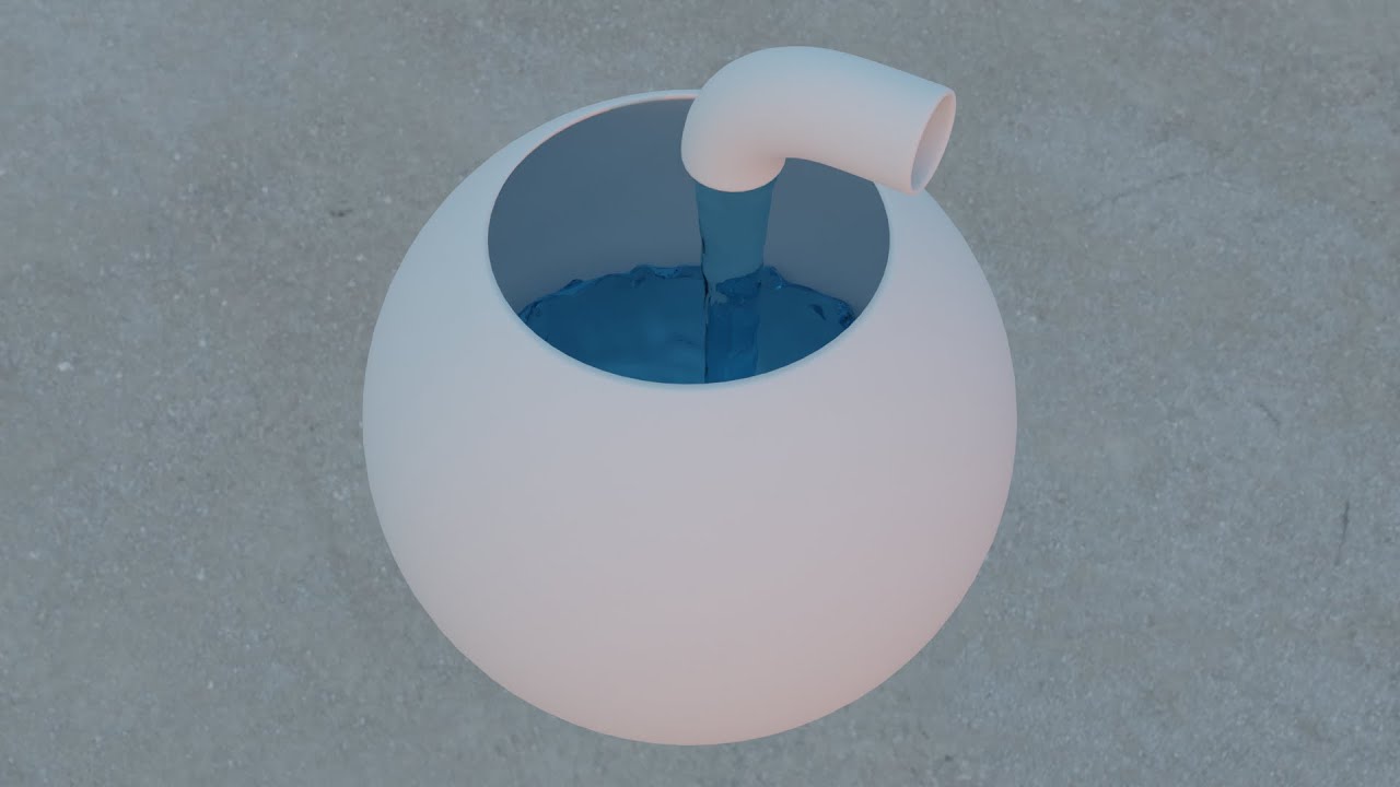 Анимация воды из крана - физика жидкости в Blender