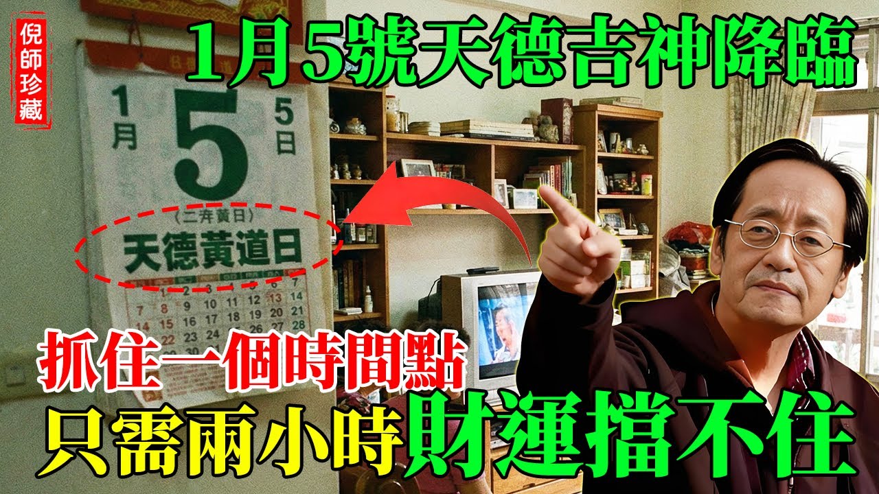 倪海廈：1月5日最強“天德吉神”降臨！抓住“午時”這個時間點！只要兩小時，窮人也能翻身！