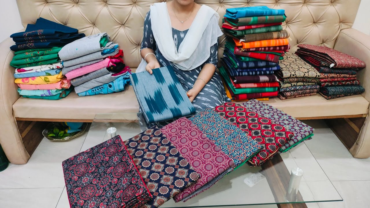 😍8341904104😍 Ajrak printed dress materials with free shipping 💐🙏🛍️🎉