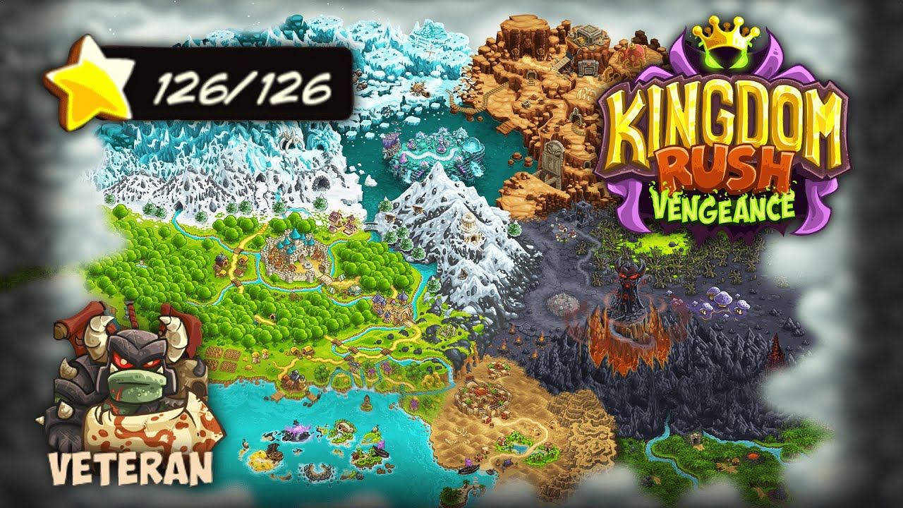 Kingdom Rush Vengeance FULL GAME + 2 DLCs | Veteran | 3 Stars | No Lives Lost