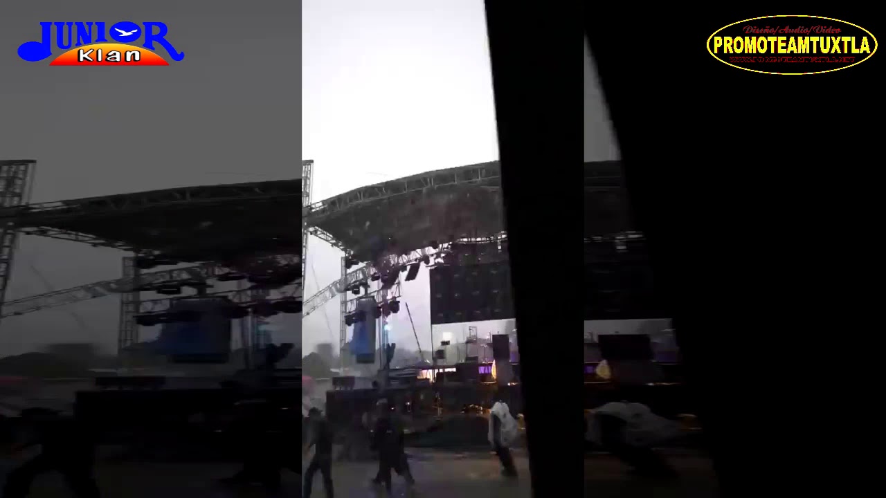 MOMENTO EN QUE CAE ESCENARIO DE JUNIOR KLAN 2018