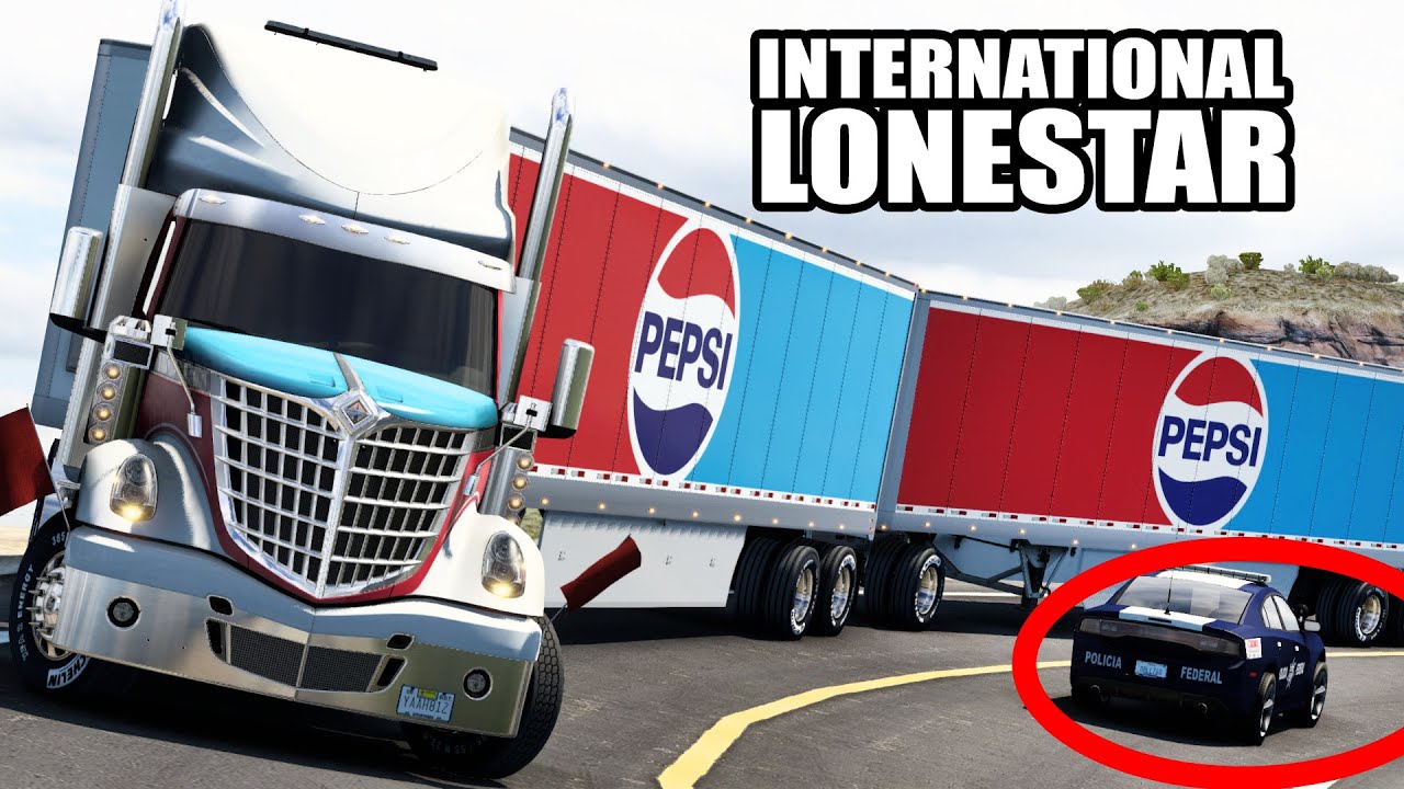 Camión de PEPSI Doble International Lonestar Ruta por Durango American Truck Simulator