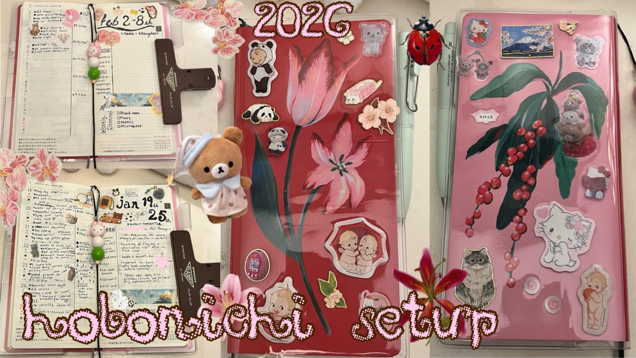 journal with me in my hobonichi 🍡🪷 fav stationery, setup, etc.