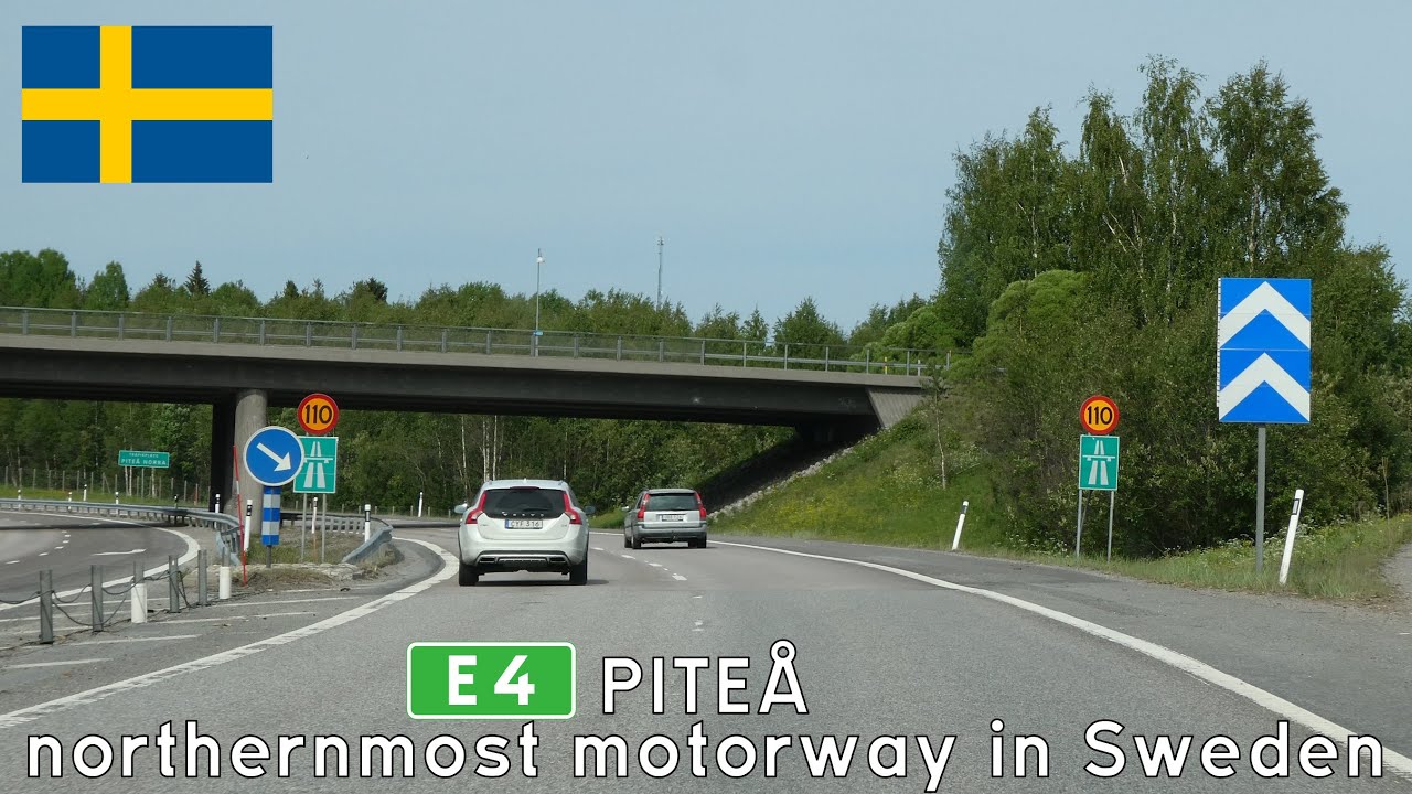 E4 at Piteå in Northern Sweden