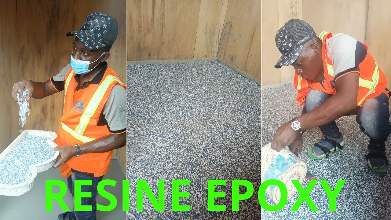 Technique de revetements de sol en RESINE EPOXY design FLAKES de A a Z