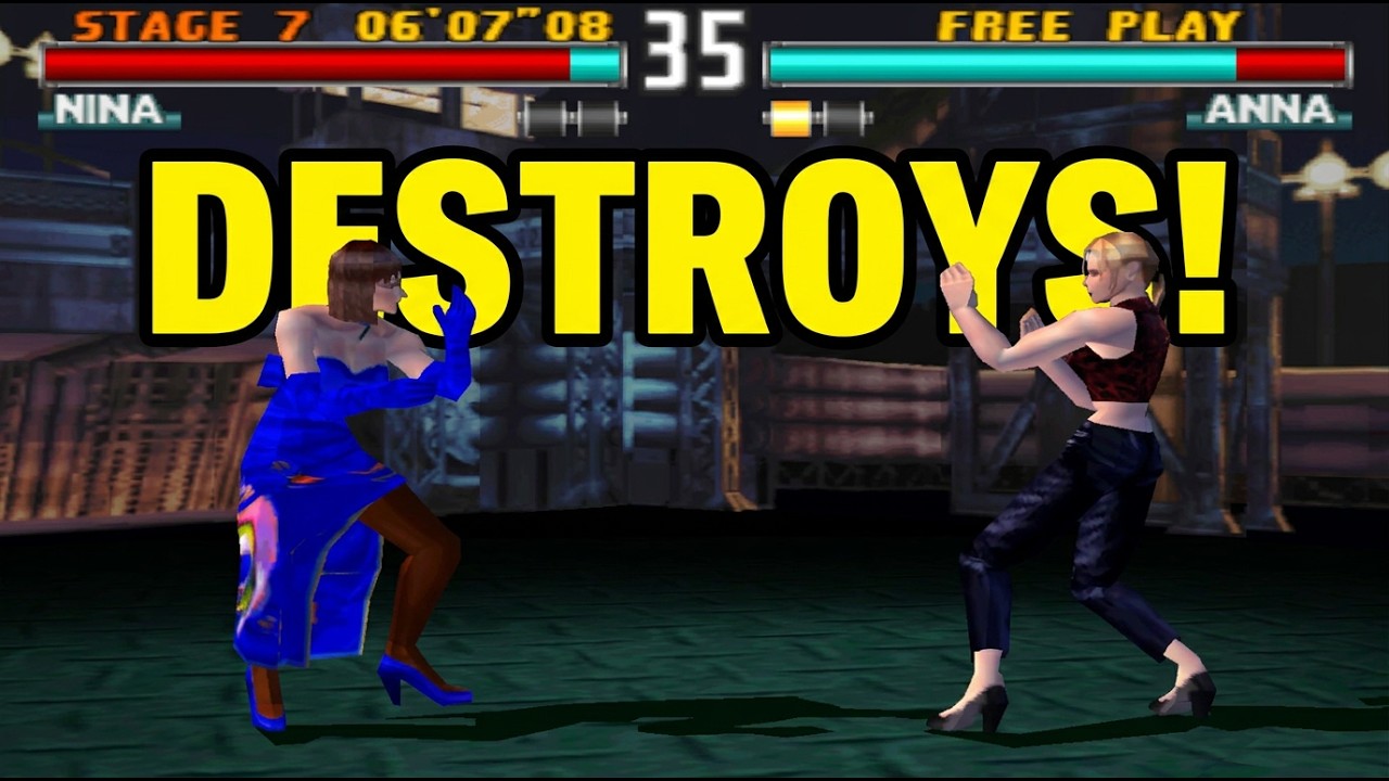 Tekken 3 Nina Williams DESTROYS Arcade Mode | Perfect Run!