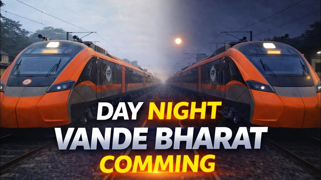 Day Night Vande Bharat Coming 🚄 | Double Action at Station!