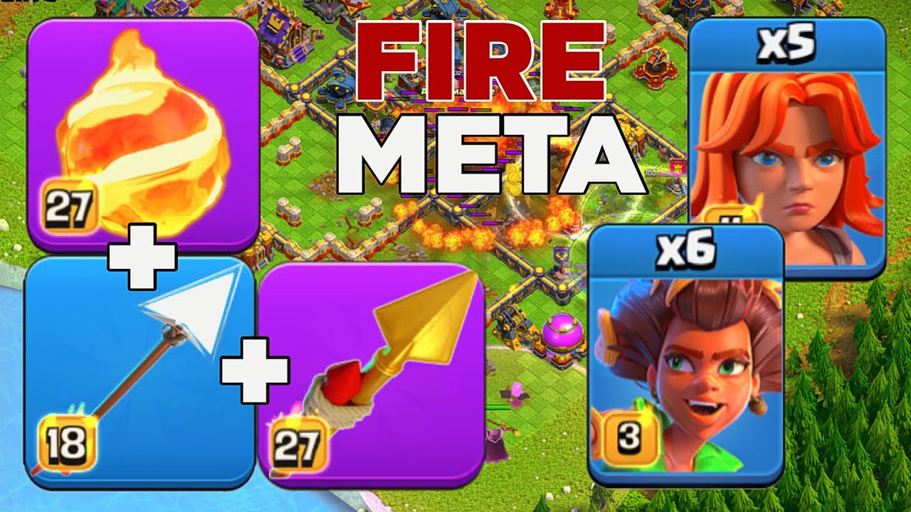 My GO-TO TH17 Strategy! RC Trick + Fireball Warden Root Rider Valkyrie Smash!