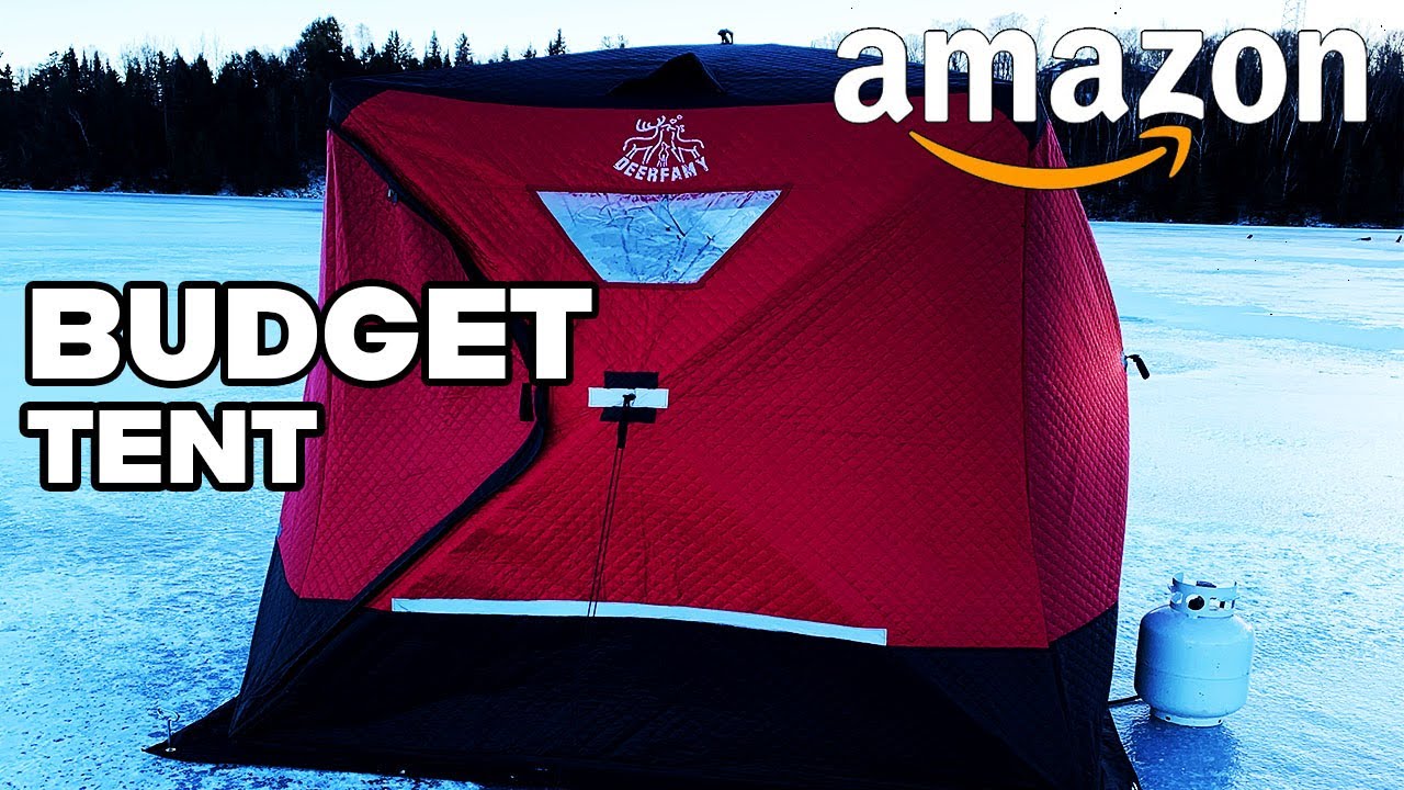 AMAZON Ice Fishing Tent | Deerfamy Insulated (Setup + Impressions)
