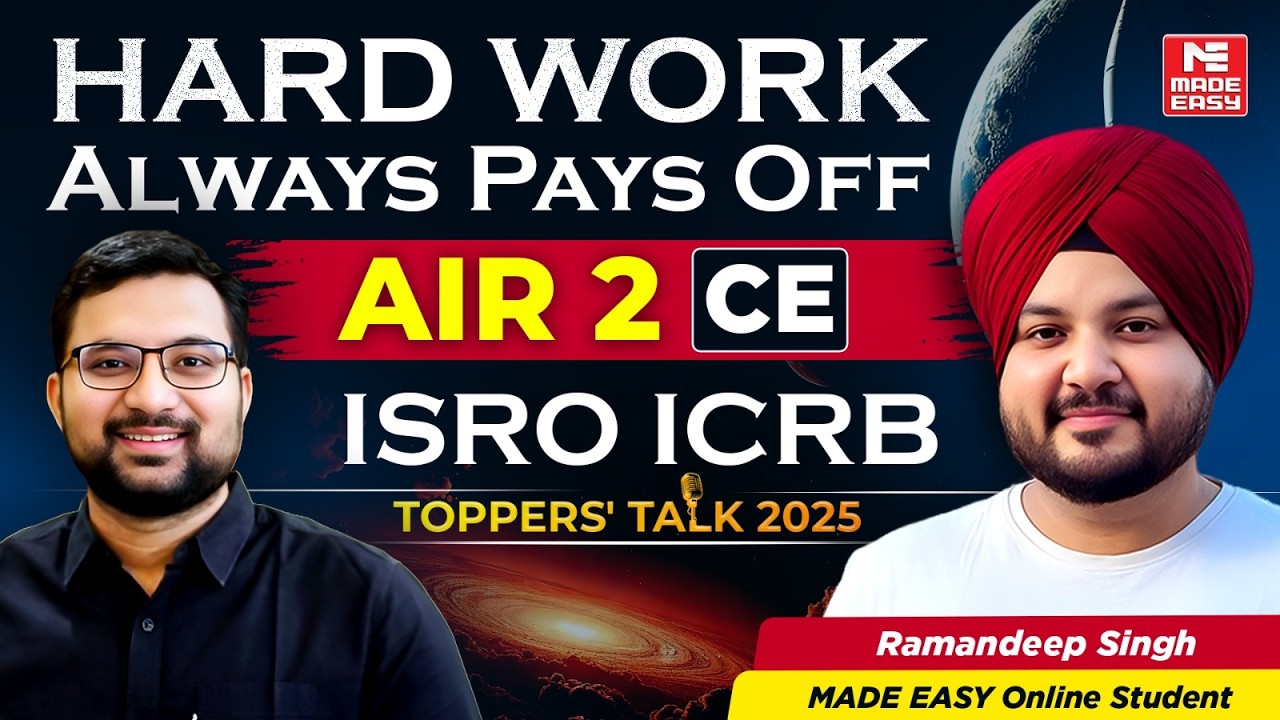 ISRO AIR 2 Strategy | Ramandeep Singh Success Story | ICRB 2025 Topper Talk!