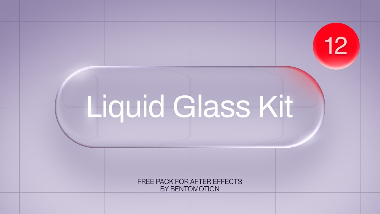 Liquid Glass UI Kit - Free Animations for After Effects