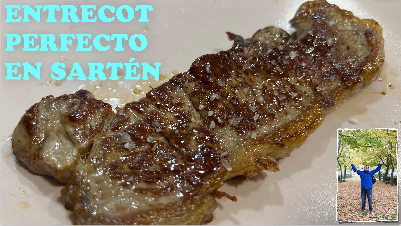 🔥 Cómo FREÍR un ENTRECOT PERFECTO a la PLANCHA en SARTÉN de ACERO INOXIDABLE | TRUCOS y PUNTO
