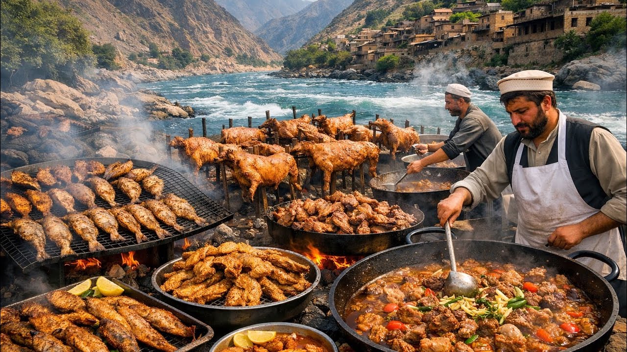 Afghanistan Winter Street Foods Combo🇦🇫| Crispy Fish Fry & Shinwari Karahi Feast