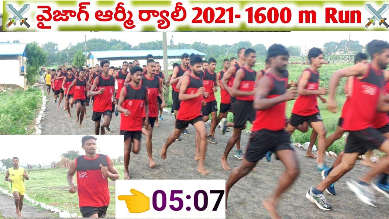 Vizag Army Rally Students 1600 meter running in 05:07 full video | Sai defence Academy Narasaraopet