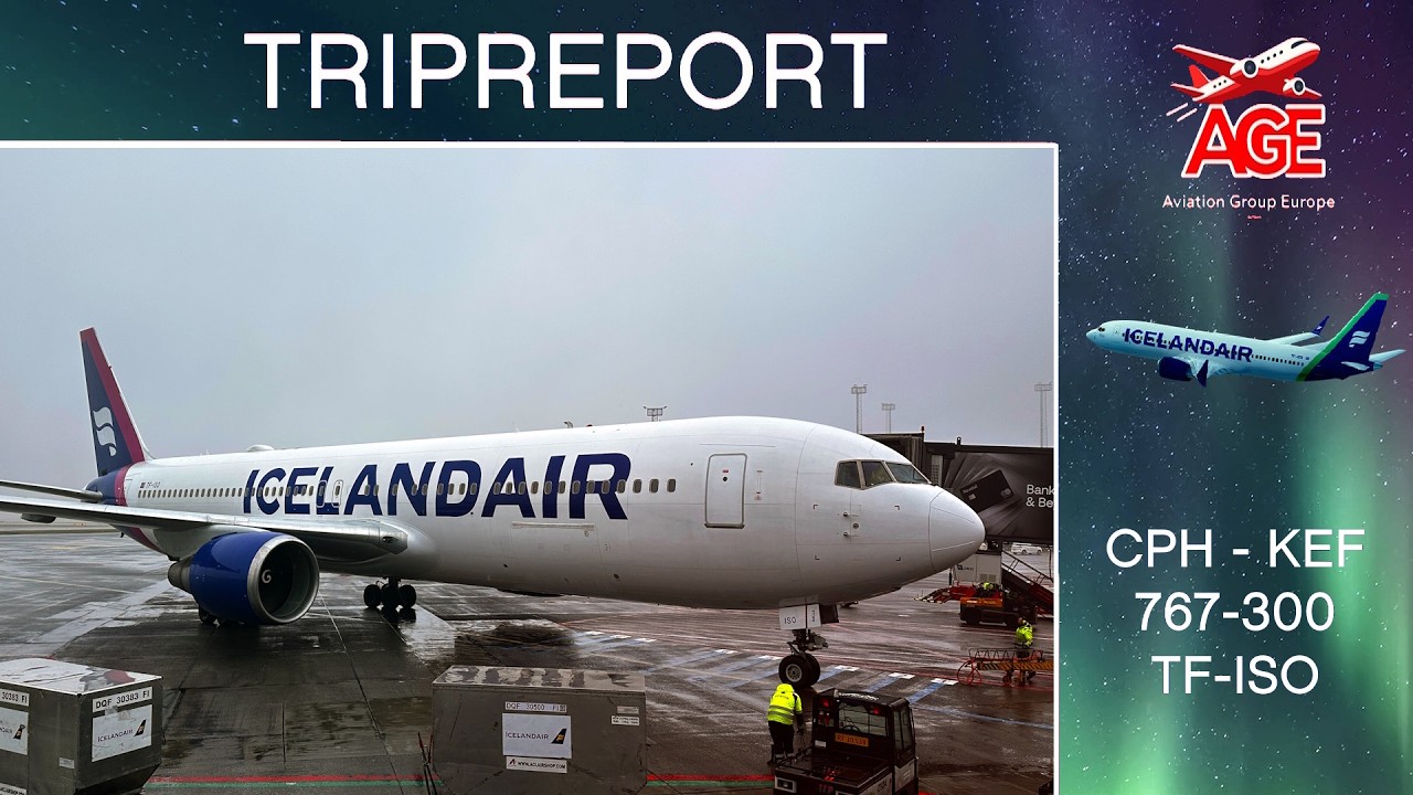 TRIPREPORT 4K | ICELANDAIR Boeing 767-300ER SAGA Class | Copenhagen - Reykjavik