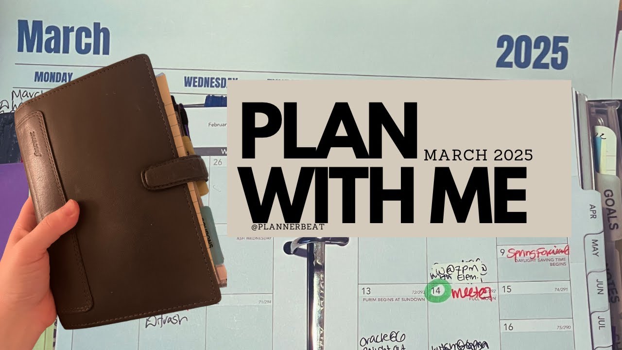 March Planner Set Up |  March Plan with Me | Filofax Personal Rings  2025 | Planning Foundations P4