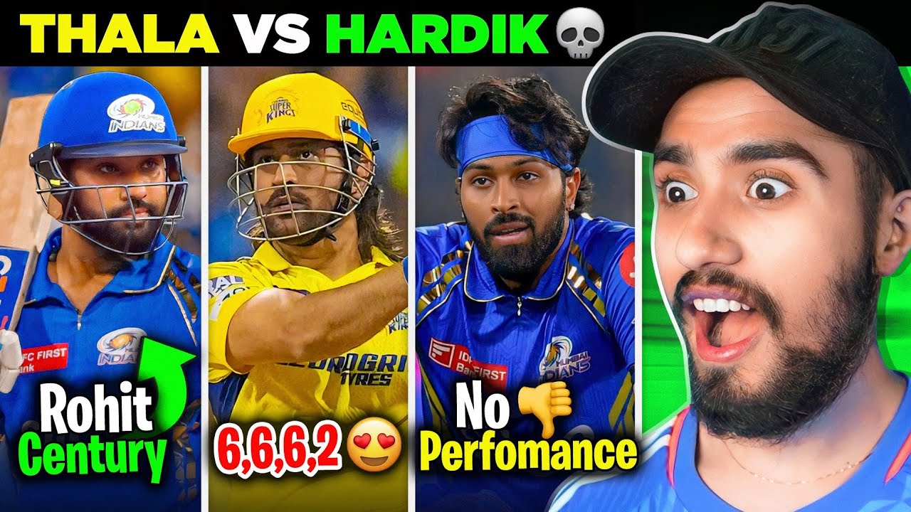THIS is CINEMA!🤌🏼 DHONI 3 ball 3 six to Hardik 🔥 | Rohit Sharma Century ❤️ | MI vs CSK