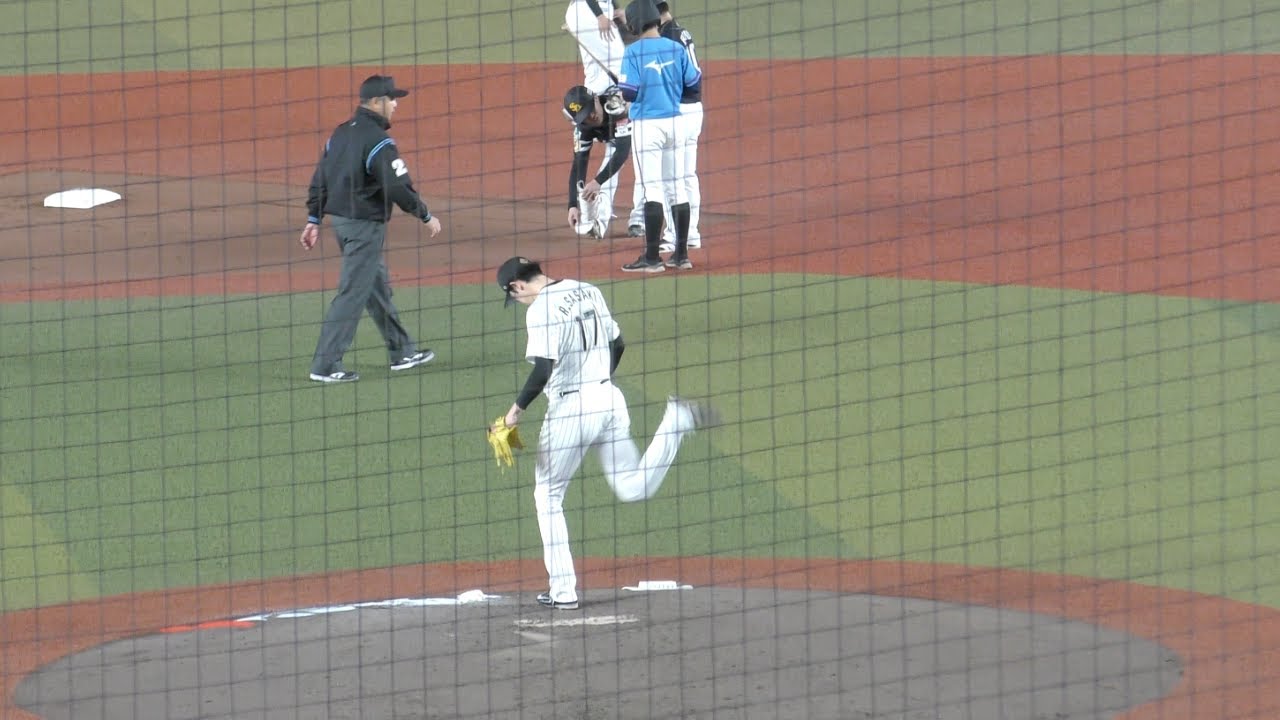 川村に３点目のタイムリーを許し、珍しく感情を露わにする佐々木朗希　【2024.4.24 ZOZOマリン】