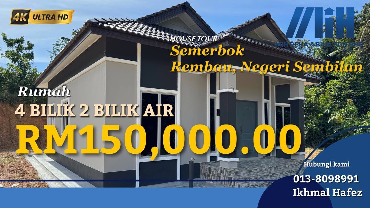 RUMAH PUAN IKIN 4 BILIK 2 BILIK AIR - SEMERBOK, NEGERI SEMBILAN